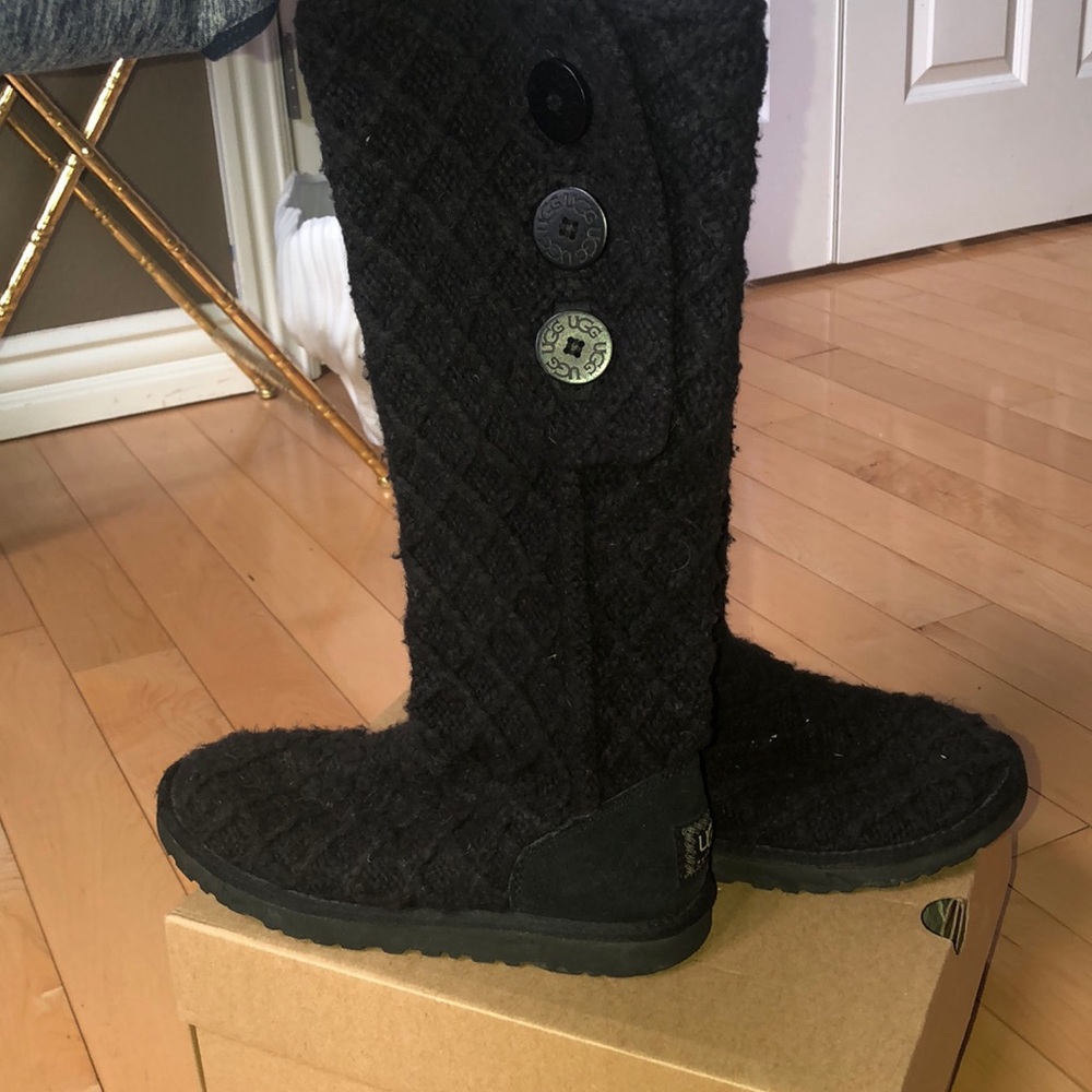 Black Quilted Ugg Boots